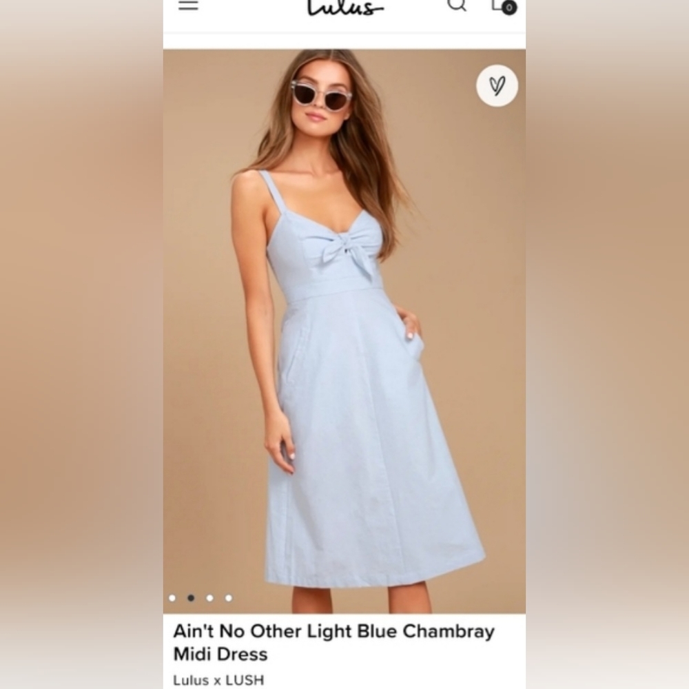 Lulu's Light Blue Midi Dress